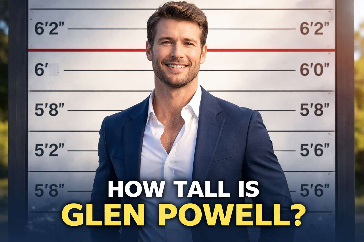 how tall is Glen Powell