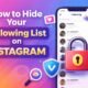 How to Hide Your Following List on Instagram
