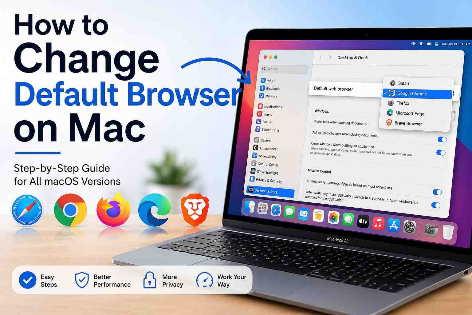 how to change default browser on mac